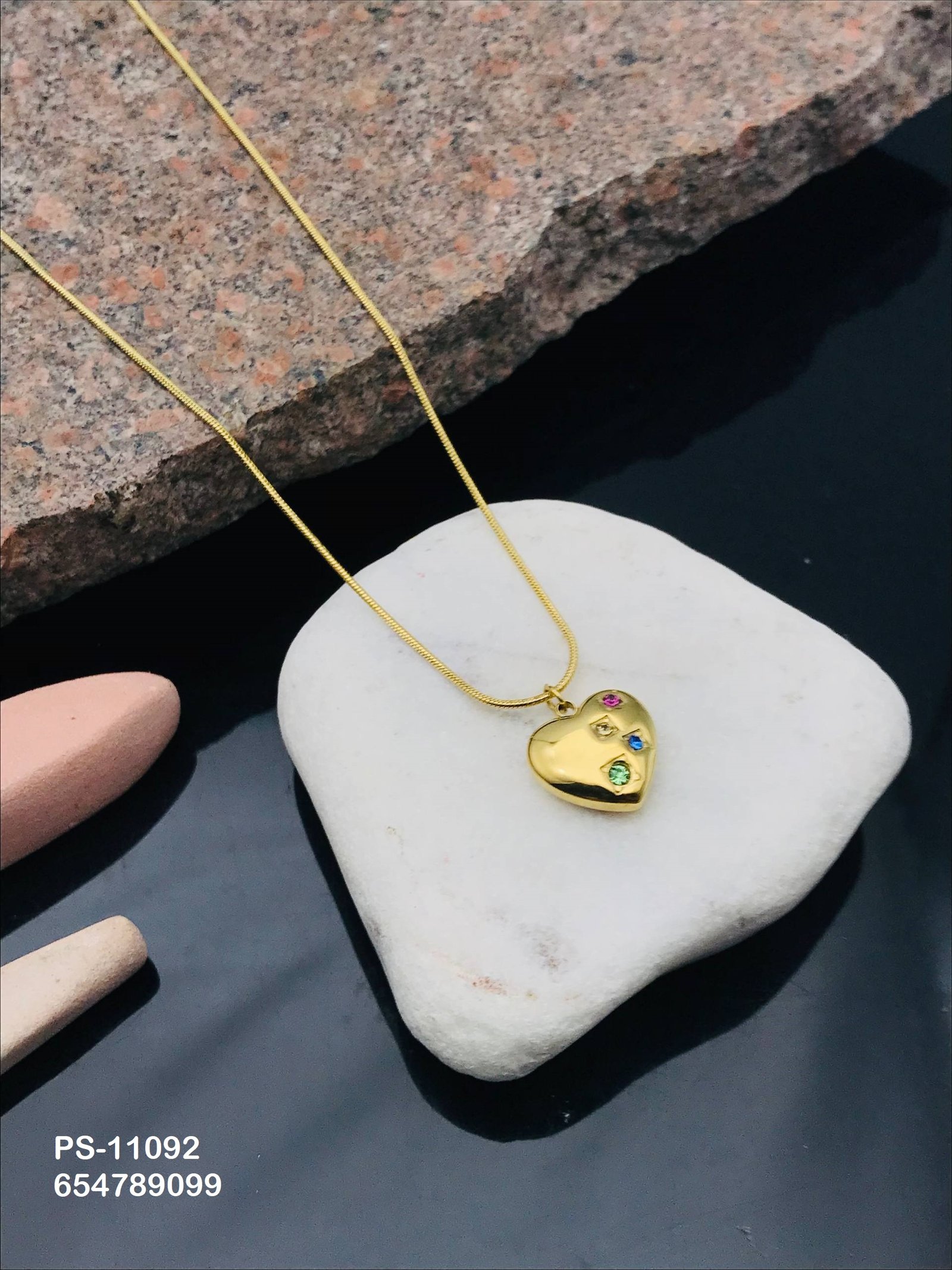ps 11092.jpg PS-11092 Anti-Tarnish Stainless Steel Necklace Under 99 from Kiyu Ziyu by Zyra Creation