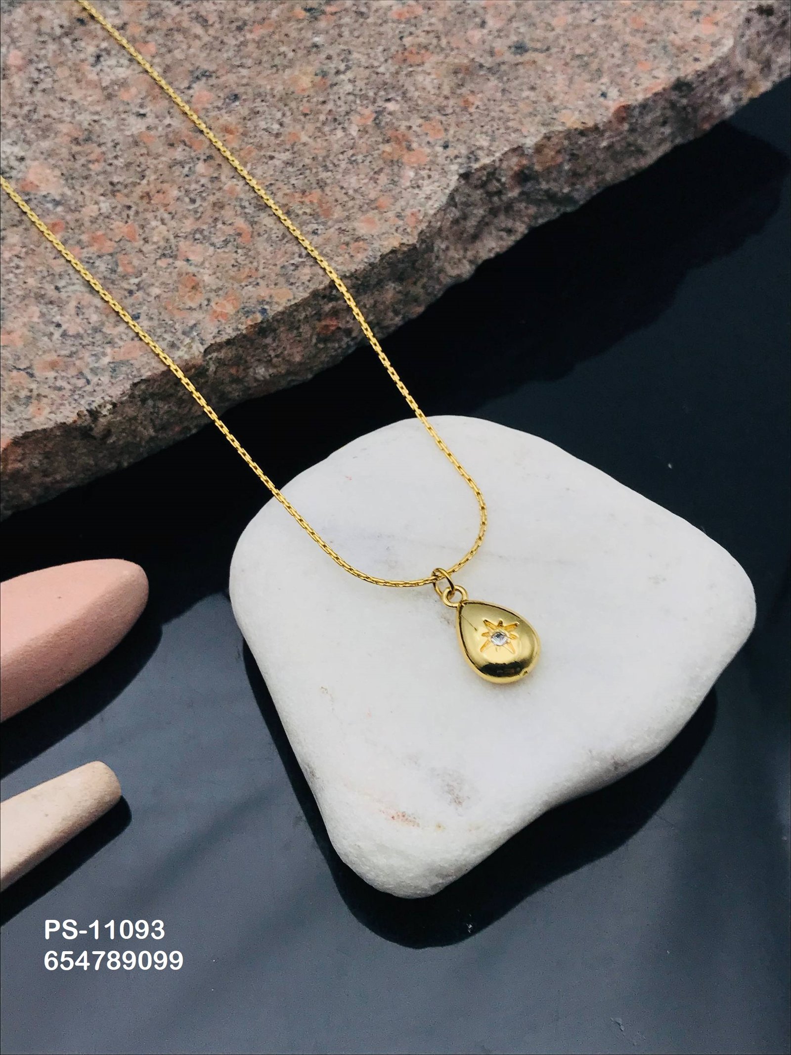 ps 11093.jpg PS-11093 Anti-Tarnish Stainless Steel Necklace Under 99 from Kiyu Ziyu by Zyra Creation