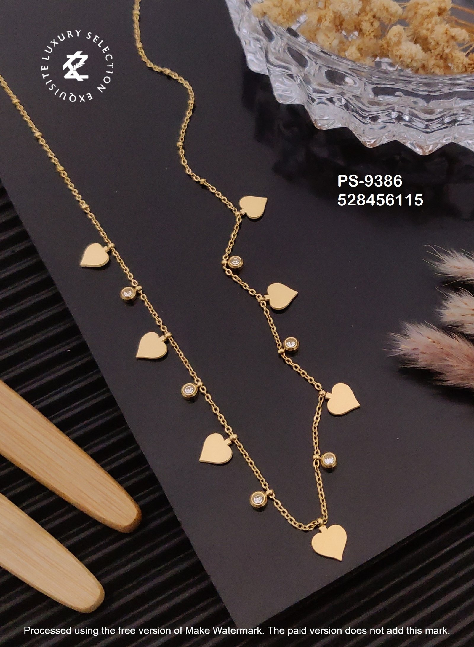 ps 9386 1.jpg PS-9386 Anti-Tarnish Stainless Steel Daily Wear Necklace from Kiyu Ziyu by Zyra Creation