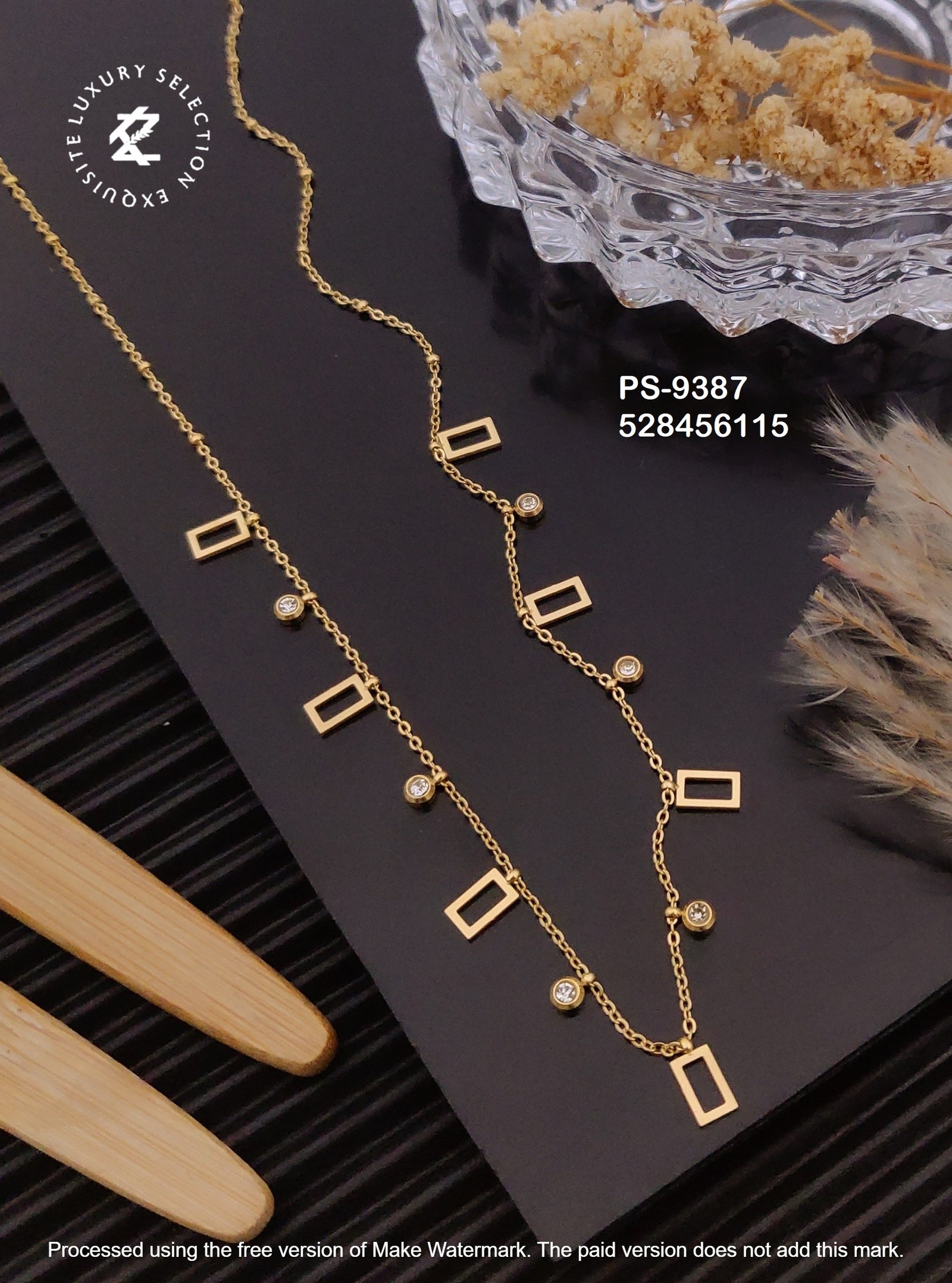 ps 9387 1.jpg PS-9387 Anti-Tarnish Stainless Steel Daily Wear Necklace from Kiyu Ziyu by Zyra Creation