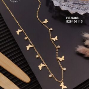 PS-9388 Anti-Tarnish Stainless Steel Daily Wear Necklace from Kiyu Ziyu by Zyra Creation