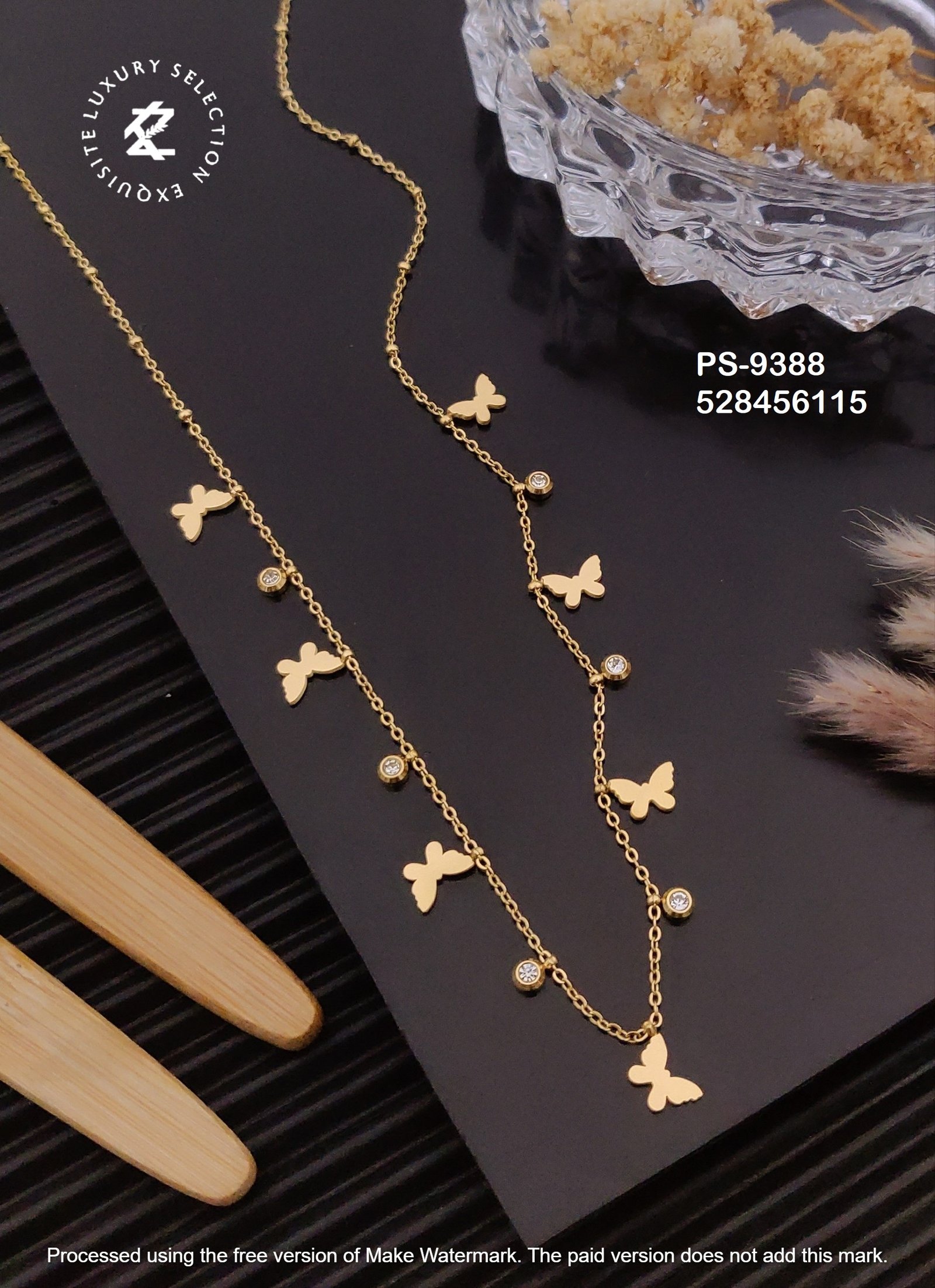 ps 9388 1.jpg PS-9388 Anti-Tarnish Stainless Steel Daily Wear Necklace from Kiyu Ziyu by Zyra Creation