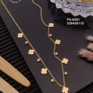 PS-9391 Anti-Tarnish Stainless Steel Daily Wear Necklace from Kiyu Ziyu by Zyra Creation