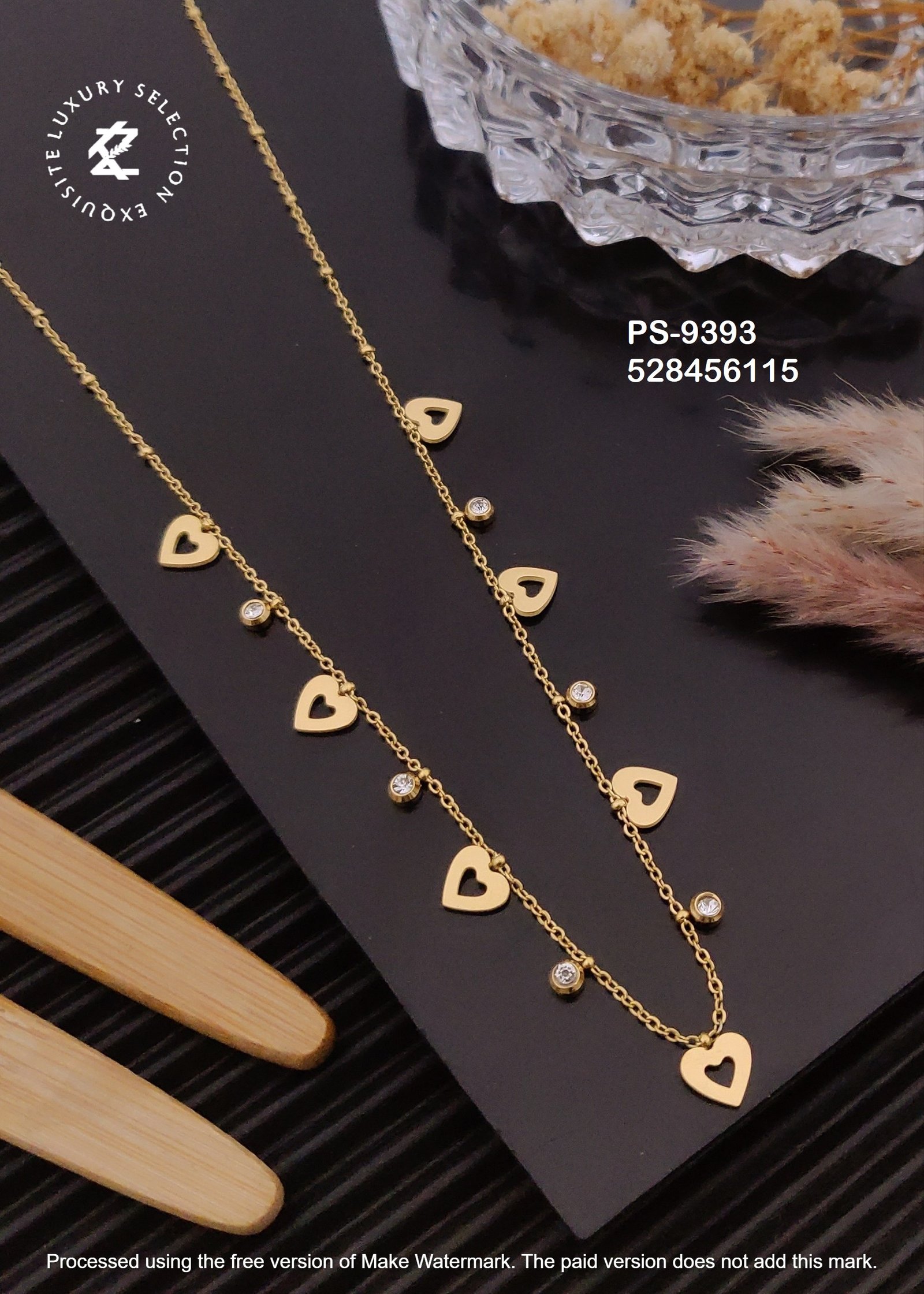 ps 9393 1.jpg PS-9393 Anti-Tarnish Stainless Steel Daily Wear Necklace from Kiyu Ziyu by Zyra Creation