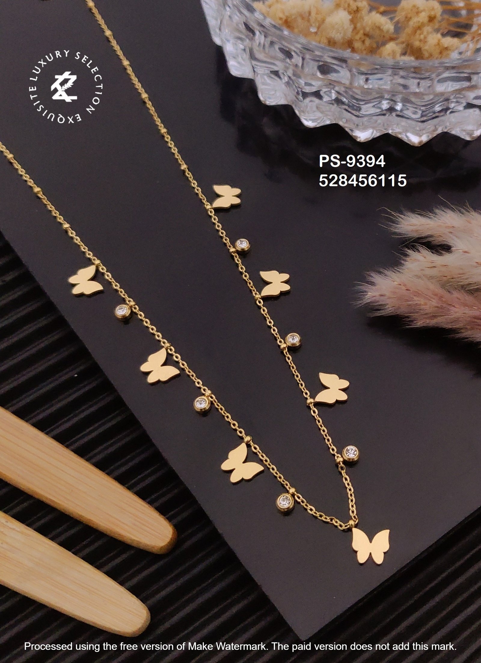 ps 9394 1.jpg PS-9394 Anti-Tarnish Stainless Steel Daily Wear Necklace from Kiyu Ziyu by Zyra Creation