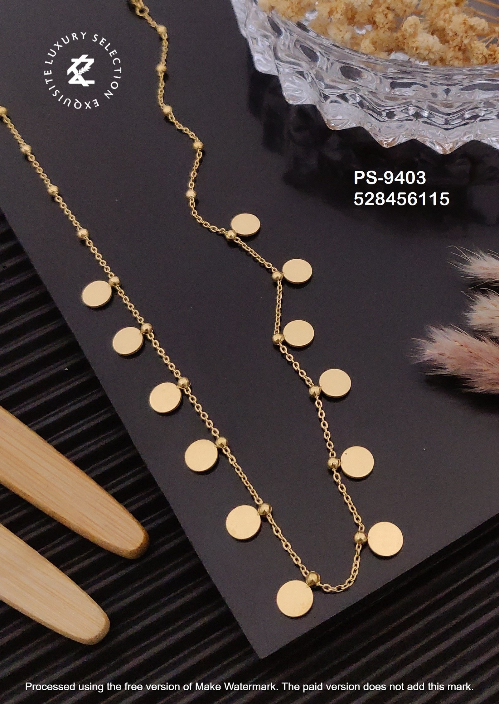 ps 9403 1.jpg PS-9403 Anti-Tarnish Stainless Steel Daily Wear Necklace from Kiyu Ziyu by Zyra Creation