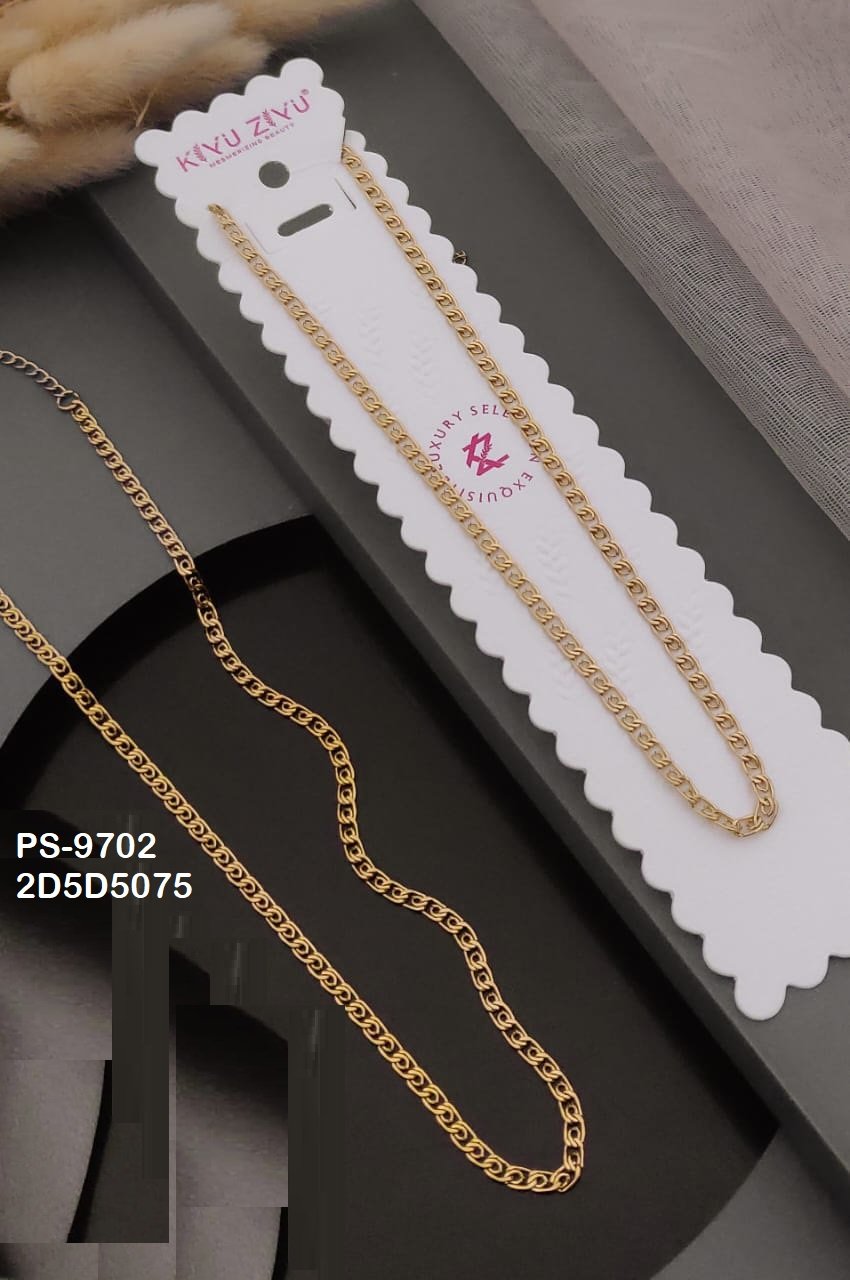 ps 9702.jpg PS-9702 Anti-Tarnish Stainless Steel Only chain Necklace from Kiyu Ziyu by Zyra Creation