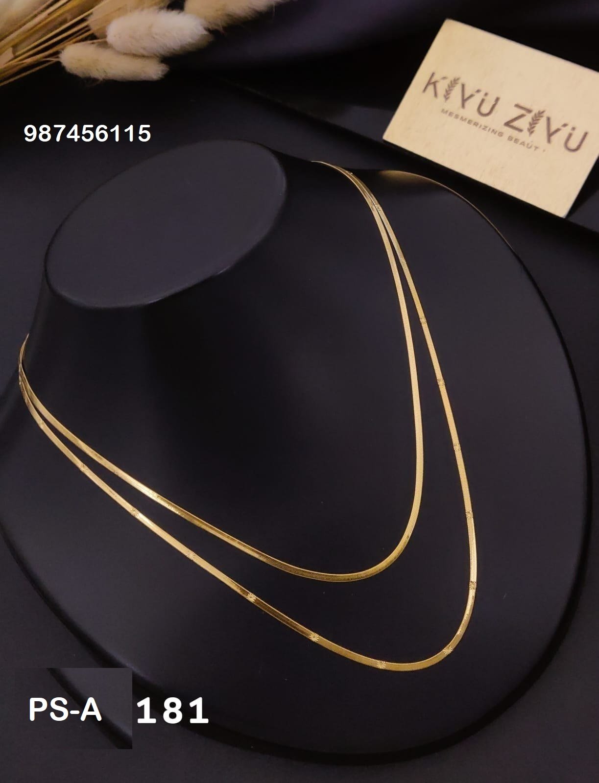 ps a181 1.jpg PS-A181 Anti-Tarnish Stainless Steel Layer Necklace from Kiyu Ziyu by Zyra Creation