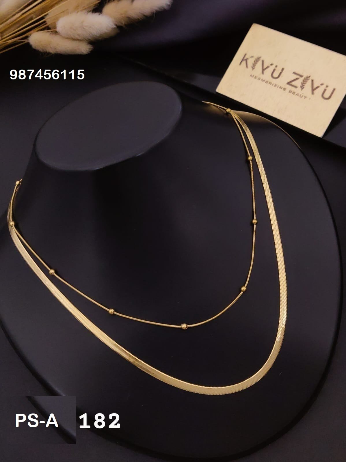 ps a182 1.jpg PS-A182 Anti-Tarnish Stainless Steel Layer Necklace from Kiyu Ziyu by Zyra Creation