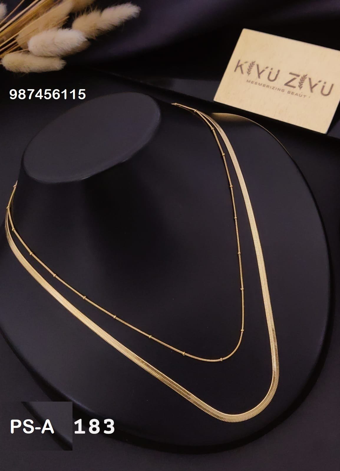 ps a183 1.jpg PS-A183 Anti-Tarnish Stainless Steel Layer Necklace from Kiyu Ziyu by Zyra Creation