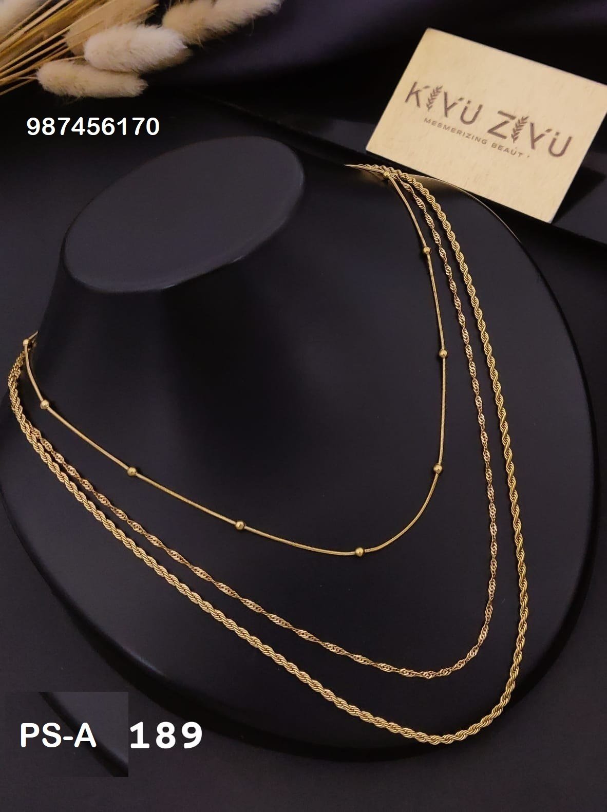ps a189 1.jpg PS-A189 Anti-Tarnish Stainless Steel Layer Necklace from Kiyu Ziyu by Zyra Creation