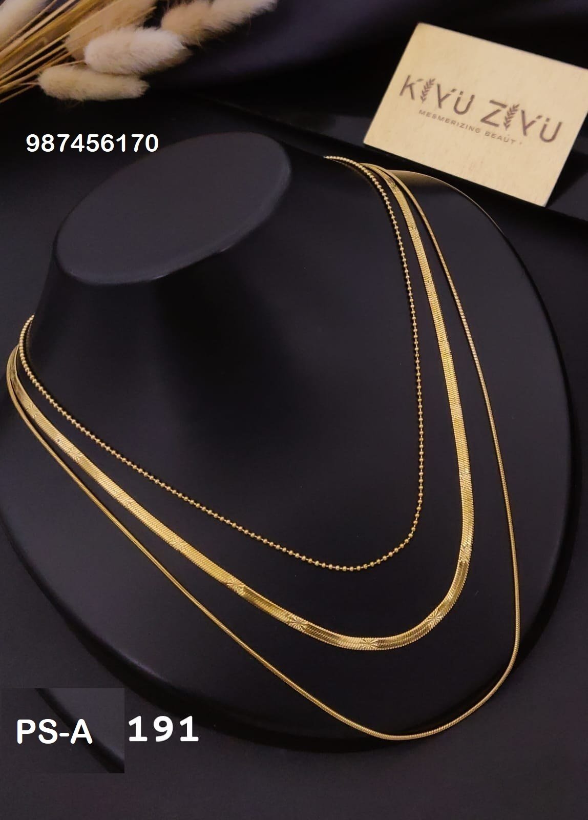 ps a191 1.jpg PS-A191 Anti-Tarnish Stainless Steel Layer Necklace from Kiyu Ziyu by Zyra Creation