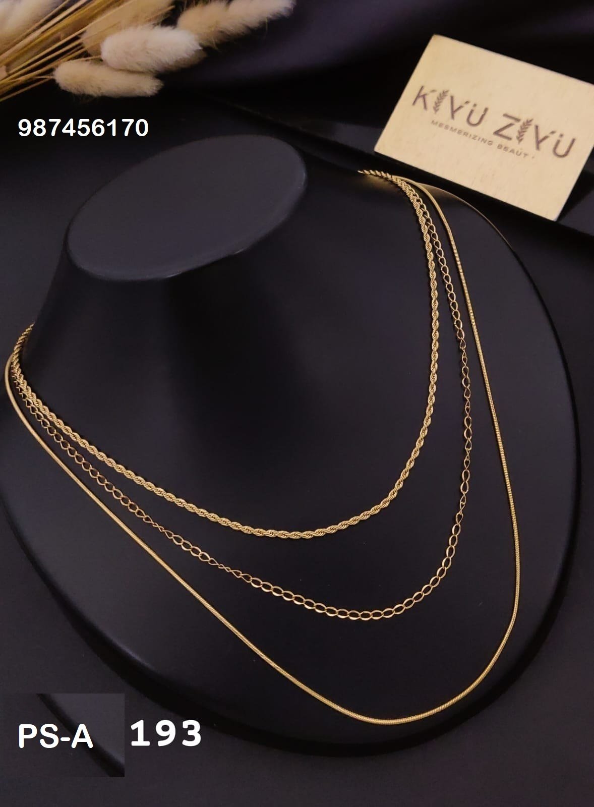 ps a193 1.jpg PS-A193 Anti-Tarnish Stainless Steel Layer Necklace from Kiyu Ziyu by Zyra Creation