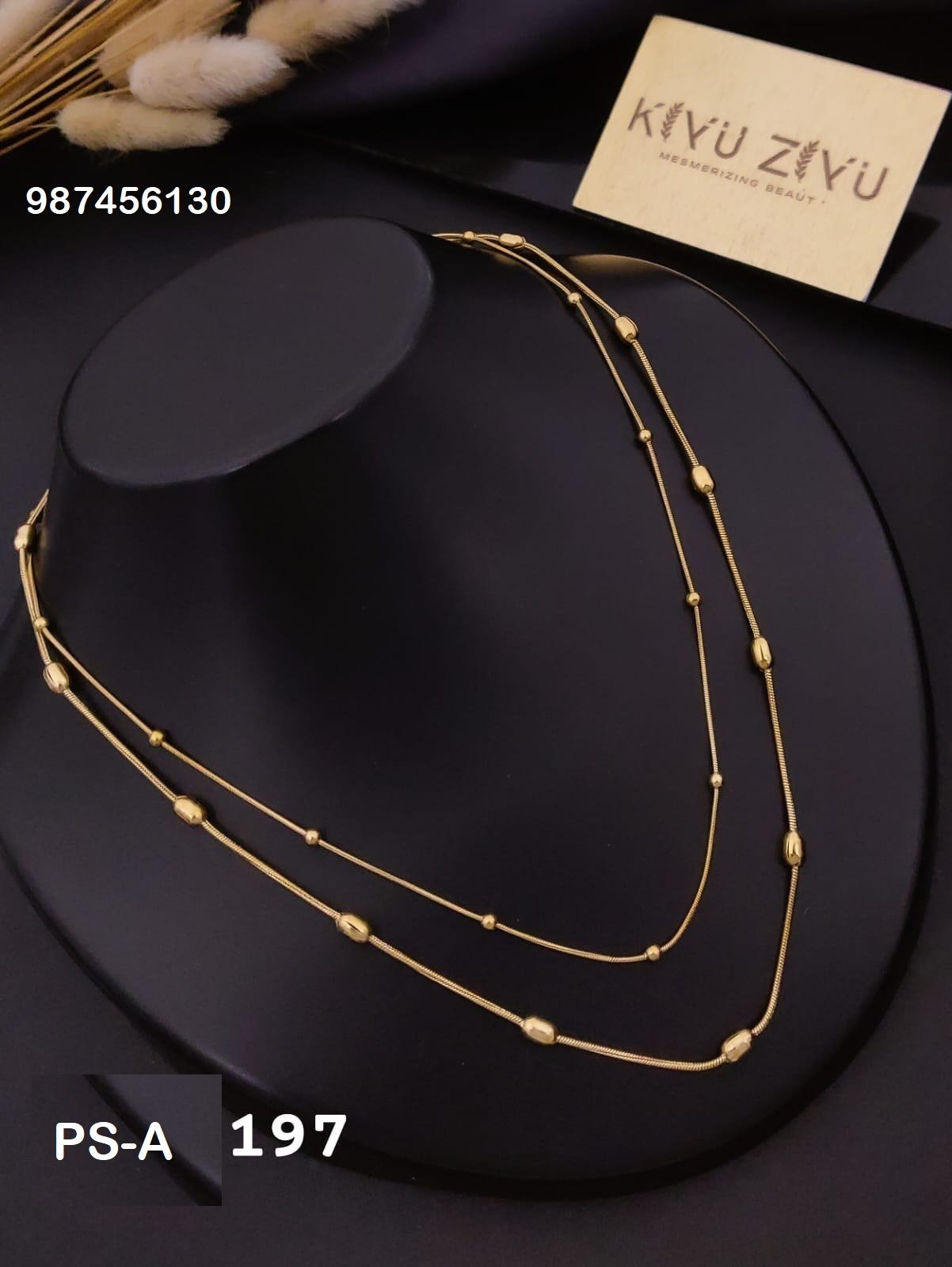 ps a197 1.jpg PS-A197 Anti-Tarnish Stainless Steel Layer Necklace from Kiyu Ziyu by Zyra Creation