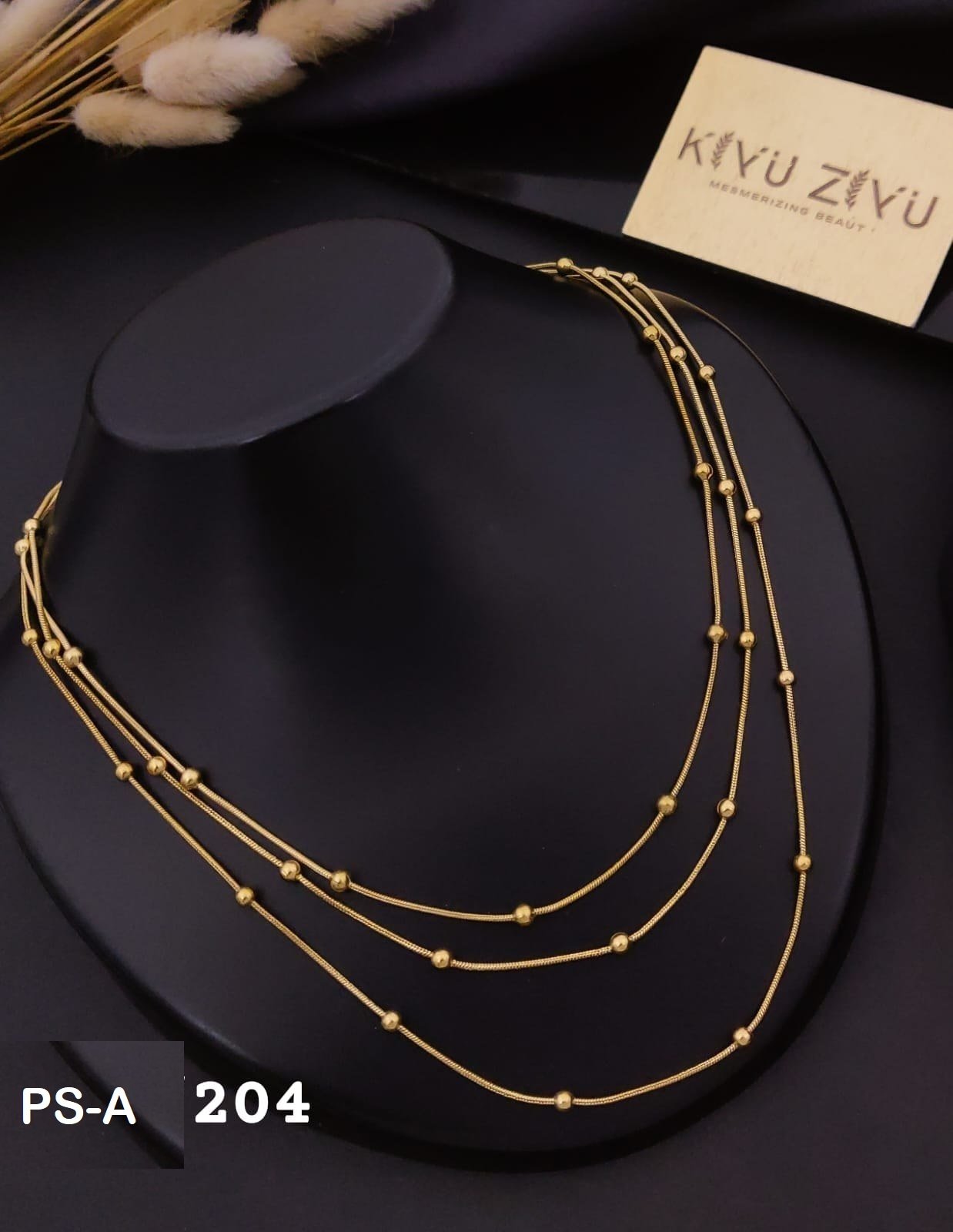 ps a204 1.jpg PS-A204 Anti-Tarnish Stainless Steel Layer Necklace from Kiyu Ziyu by Zyra Creation