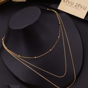 PS-A205 Anti-Tarnish Stainless Steel Layer Necklace from Kiyu Ziyu by Zyra Creation