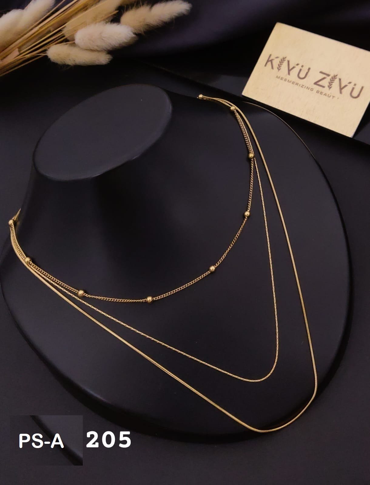 ps a205 1.jpg PS-A205 Anti-Tarnish Stainless Steel Layer Necklace from Kiyu Ziyu by Zyra Creation