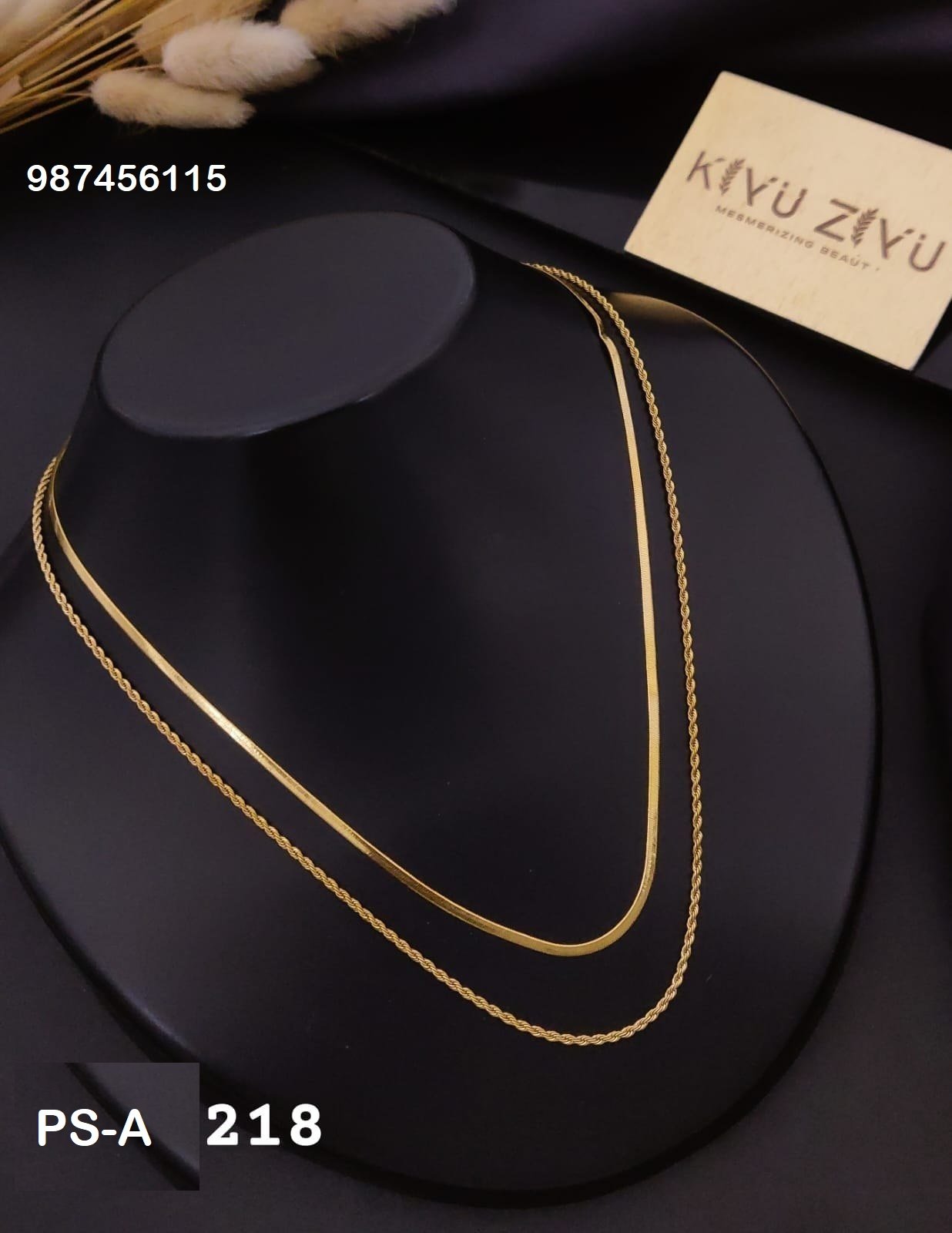 ps a218 1.jpg PS-A218 Anti-Tarnish Stainless Steel Layer Necklace from Kiyu Ziyu by Zyra Creation
