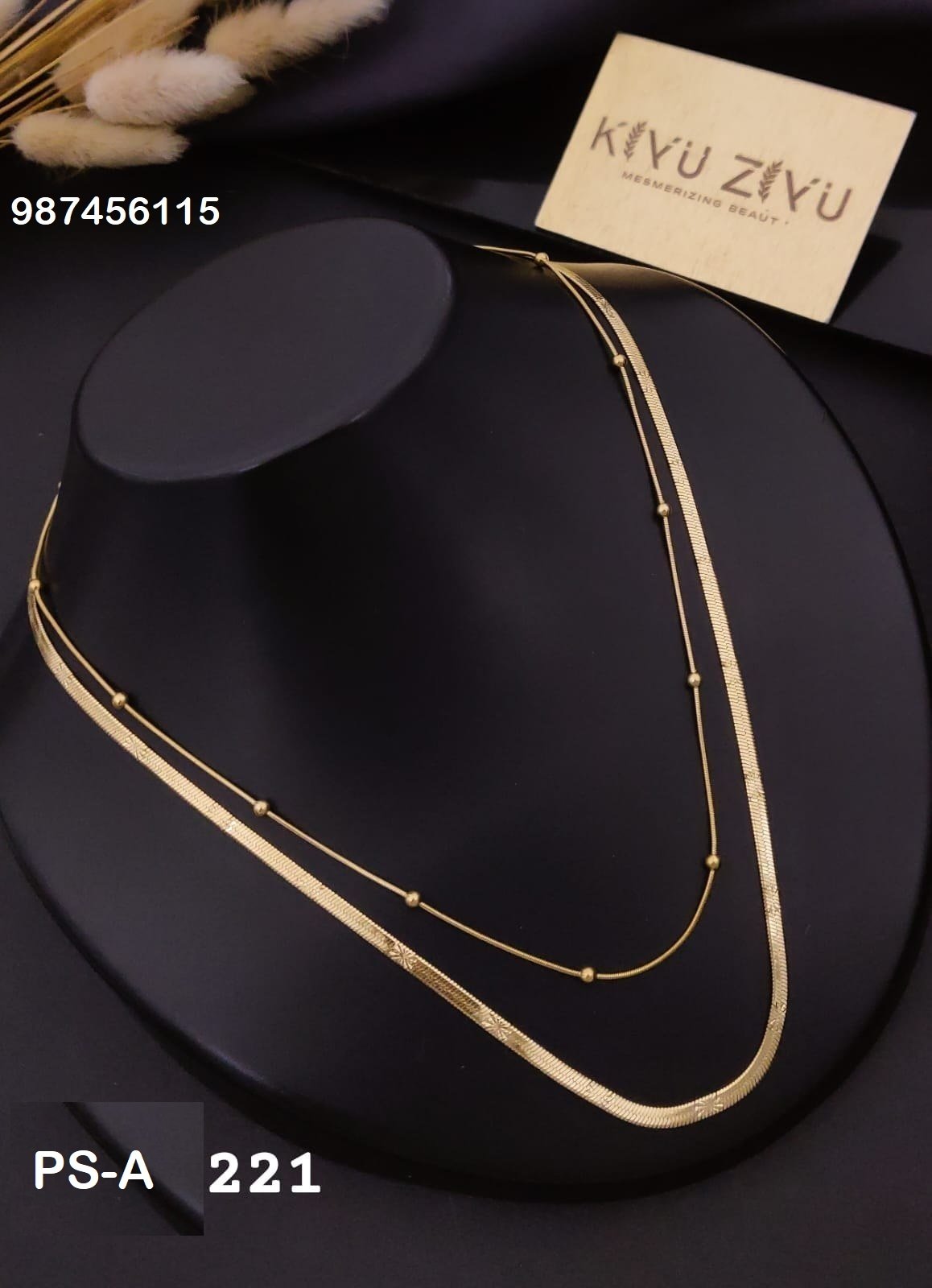 ps a221 1.jpg PS-A221 Anti-Tarnish Stainless Steel Layer Necklace from Kiyu Ziyu by Zyra Creation