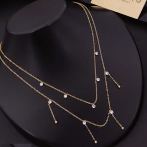 PS-A225 Anti-Tarnish Stainless Steel Layer Necklace from Kiyu Ziyu by Zyra Creation