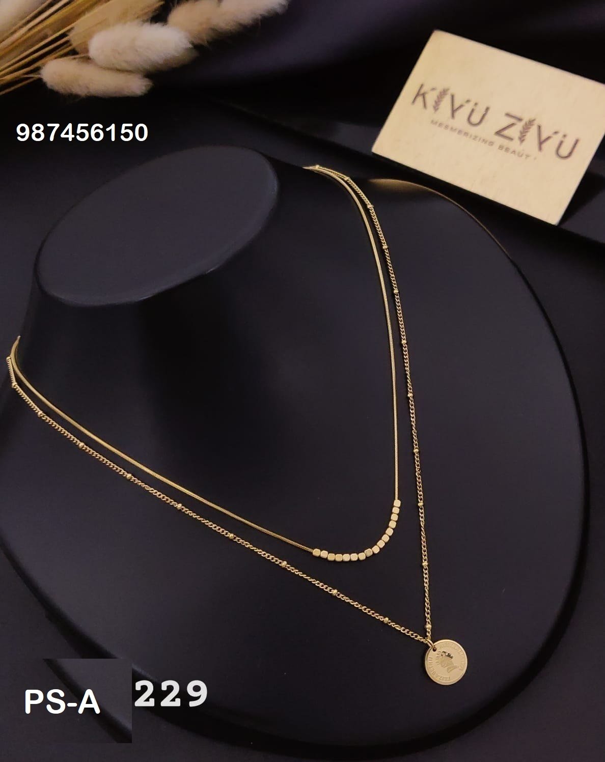 ps a229 1.jpg PS-A229 Anti-Tarnish Stainless Steel Layer Necklace from Kiyu Ziyu by Zyra Creation