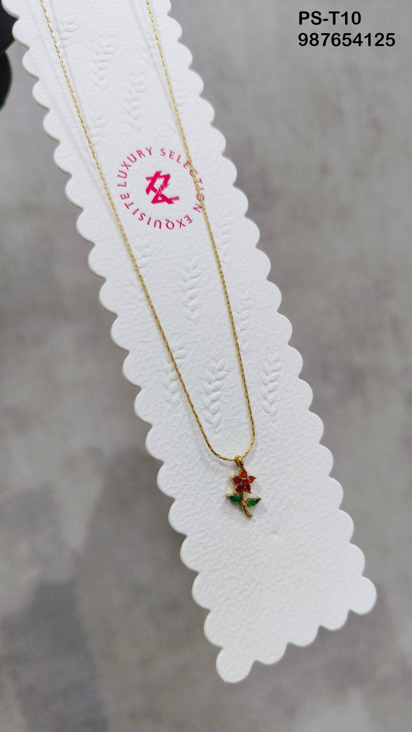 ps t10.jpg PS-T10 Anti-Tarnish Stainless Steel Tulip Necklace from Kiyu Ziyu by Zyra Creation