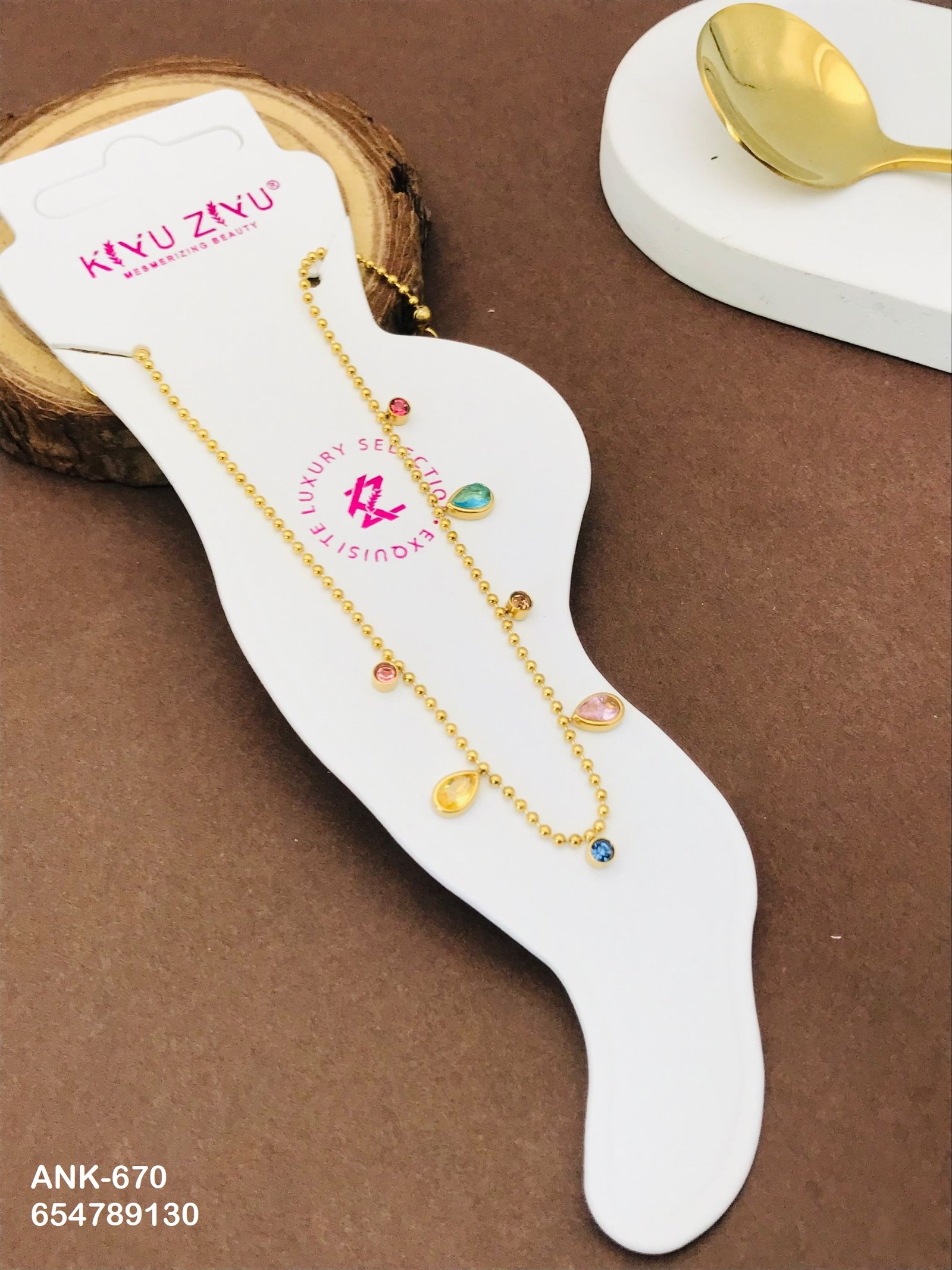 ank 670.jpg ANK-670 Anti-Tarnish Stainless Steel Anklets from Kiyu Ziyu by Zyra Creation