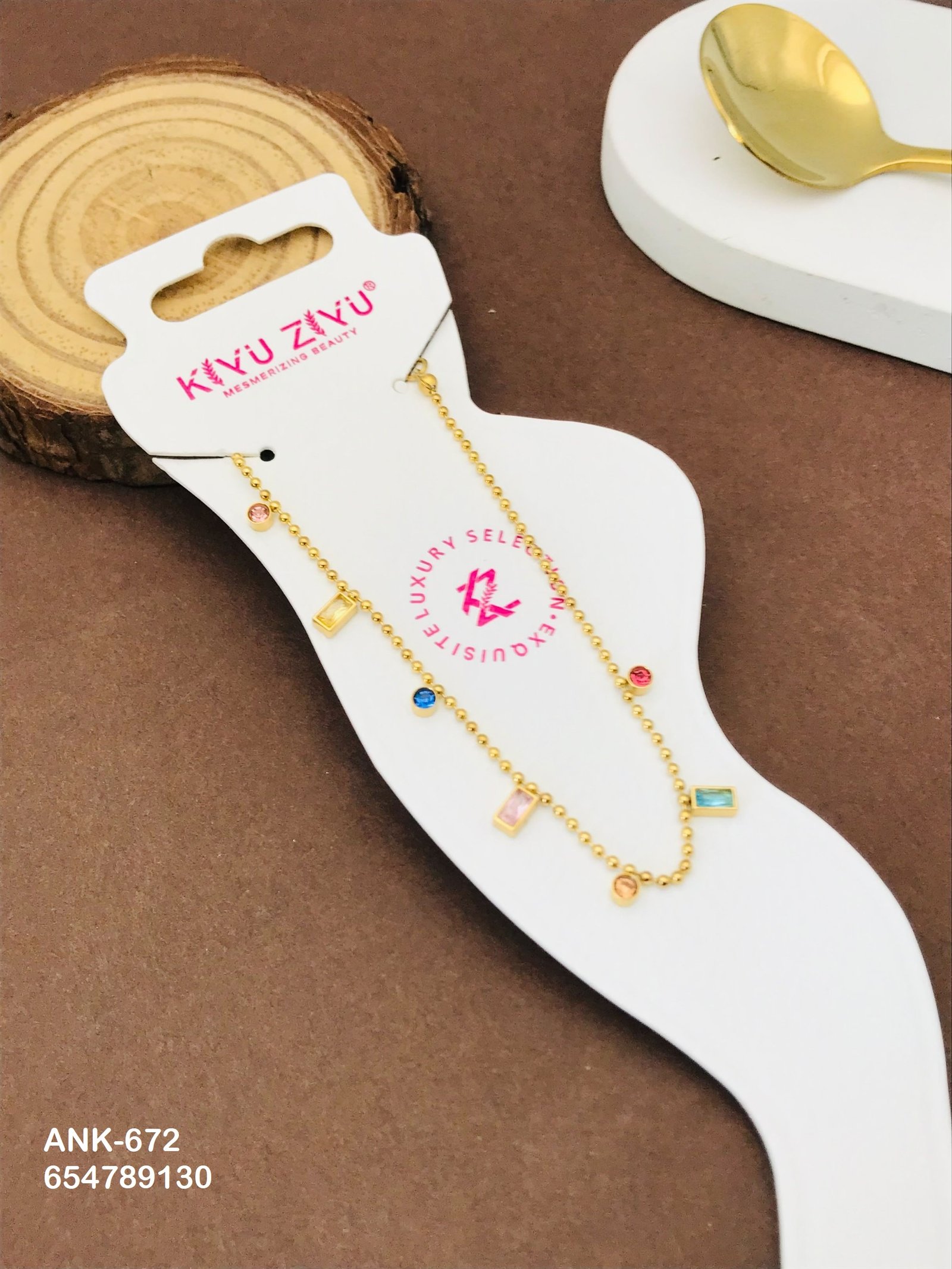 ank 672.jpg ANK-672 Anti-Tarnish Stainless Steel Anklets from Kiyu Ziyu by Zyra Creation