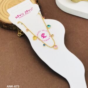 ANK-673 Anti-Tarnish Stainless Steel Anklets from Kiyu Ziyu by Zyra Creation