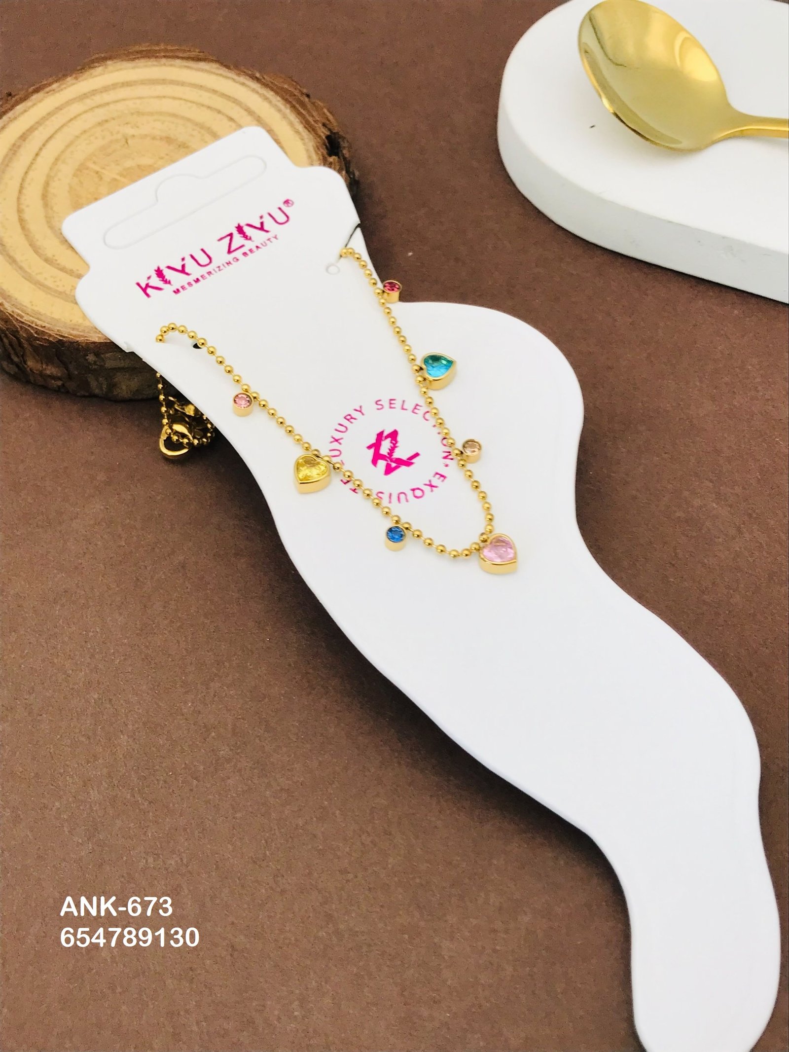 ank 673.jpg ANK-673 Anti-Tarnish Stainless Steel Anklets from Kiyu Ziyu by Zyra Creation