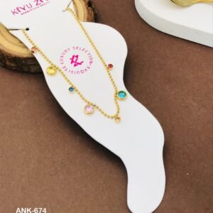 ANK-674 Anti-Tarnish Stainless Steel Anklets from Kiyu Ziyu by Zyra Creation