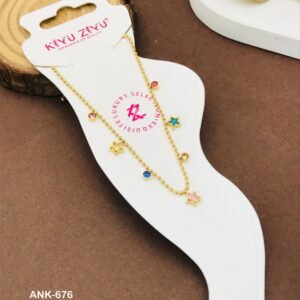 ANK-676 Anti-Tarnish Stainless Steel Anklets from Kiyu Ziyu by Zyra Creation