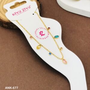 ANK-677 Anti-Tarnish Stainless Steel Anklets from Kiyu Ziyu by Zyra Creation