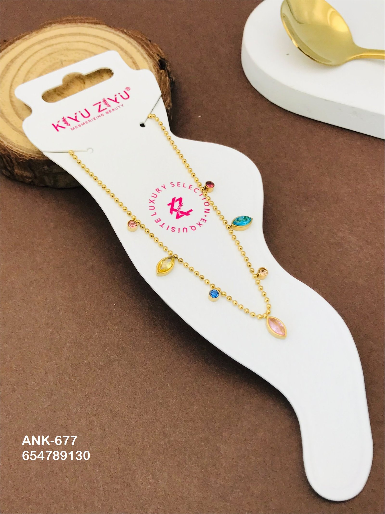 ank 677.jpg ANK-677 Anti-Tarnish Stainless Steel Anklets from Kiyu Ziyu by Zyra Creation