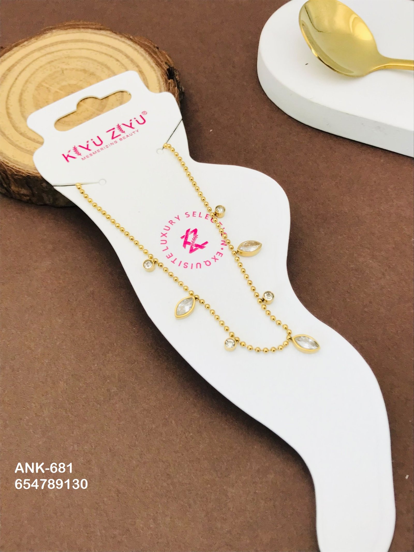 ank 681.jpg ANK-681 Anti-Tarnish Stainless Steel Anklets from Kiyu Ziyu by Zyra Creation