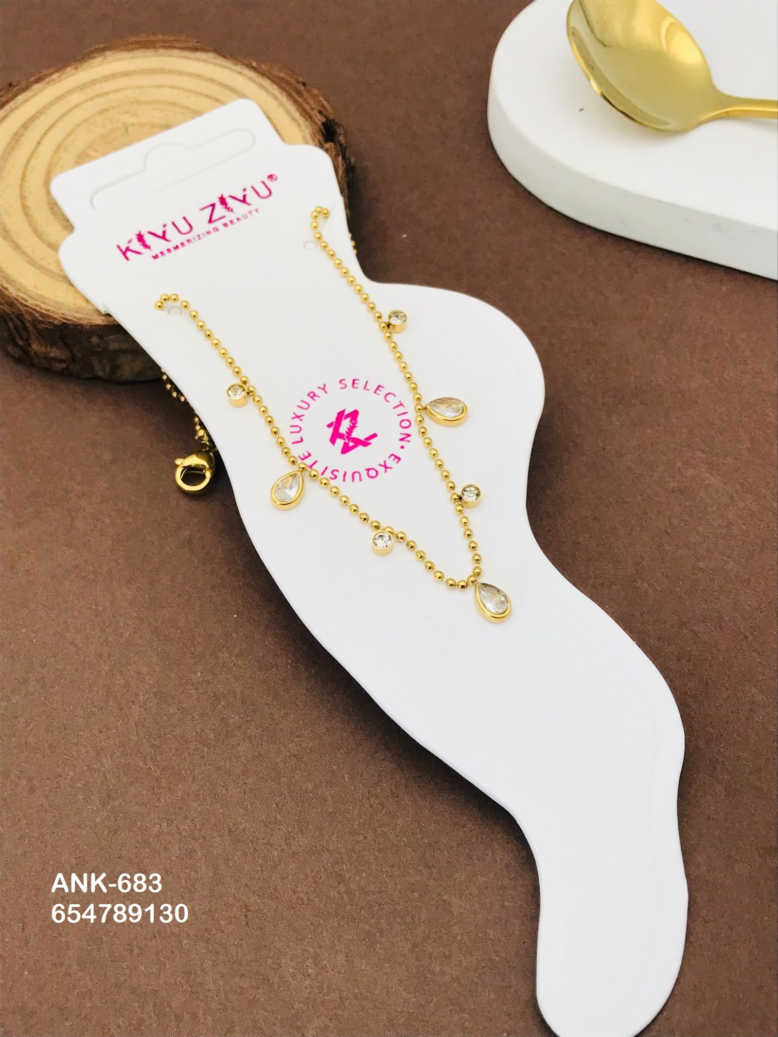 ank 683.jpg ANK-683 Anti-Tarnish Stainless Steel Anklets from Kiyu Ziyu by Zyra Creation