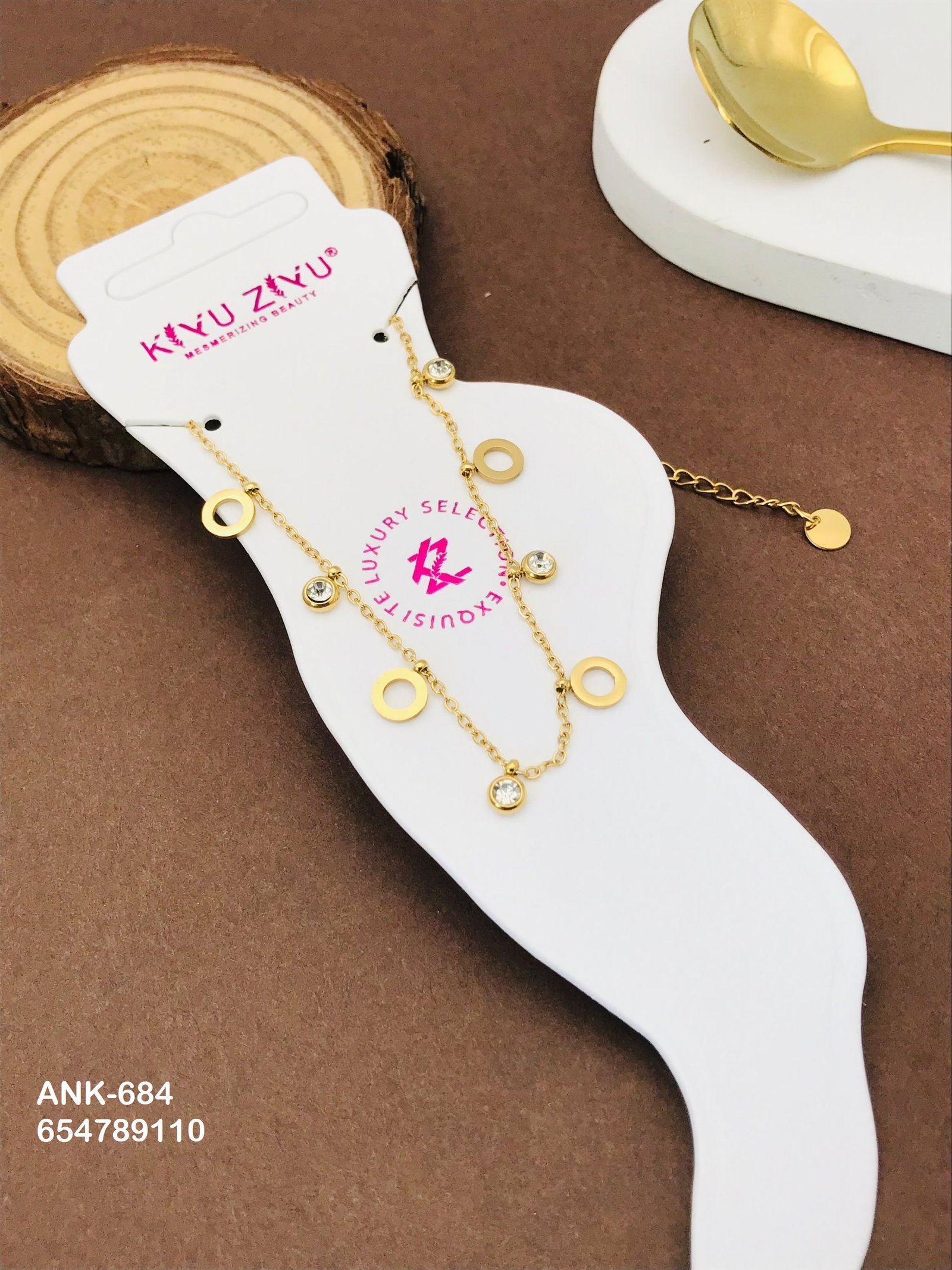 ank 684.jpg ANK-684 Anti-Tarnish Stainless Steel Anklets from Kiyu Ziyu by Zyra Creation
