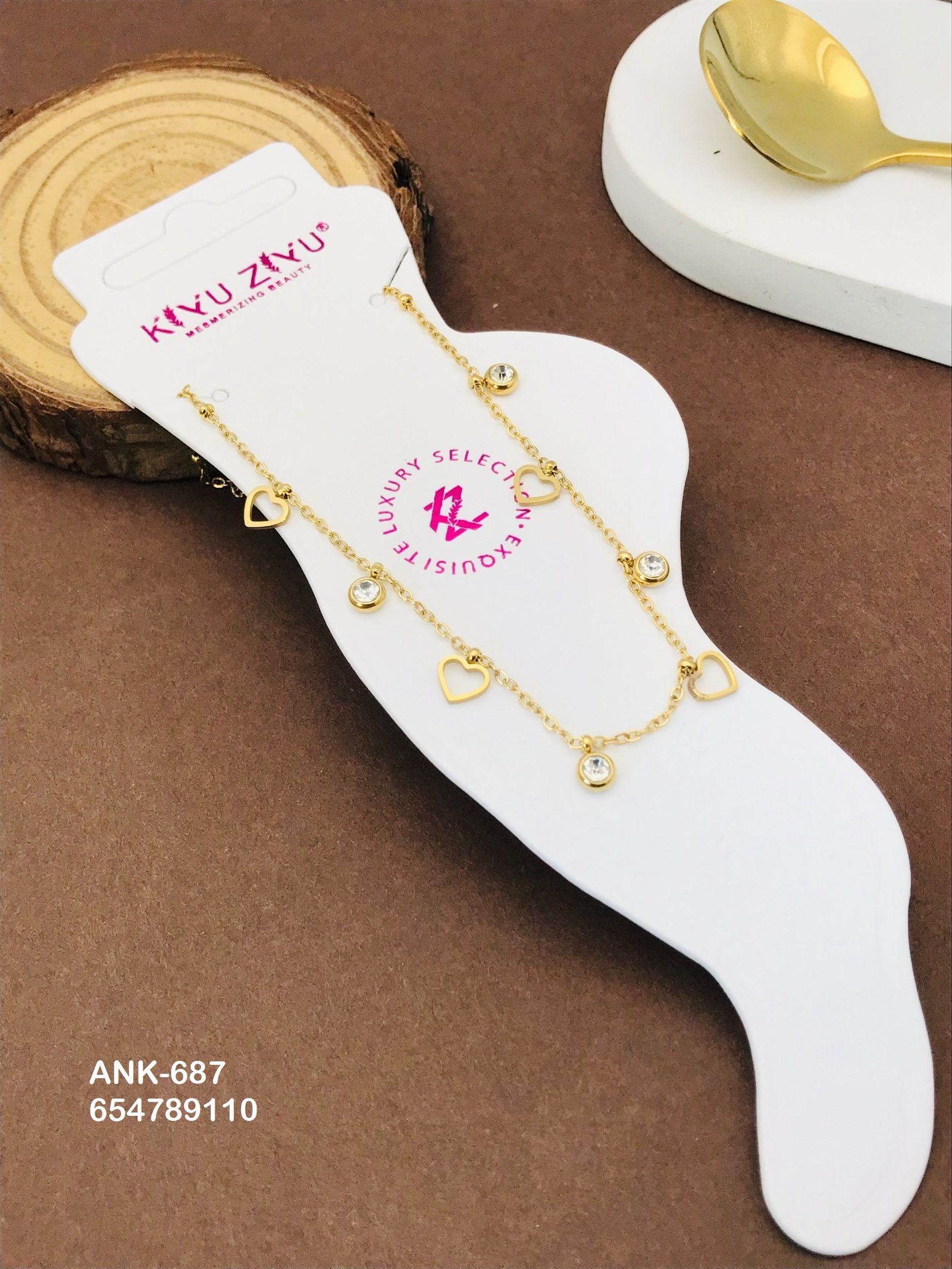 ank 687.jpg ANK-687 Anti-Tarnish Stainless Steel Anklets from Kiyu Ziyu by Zyra Creation