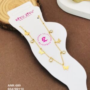ANK-689 Anti-Tarnish Stainless Steel Anklets from Kiyu Ziyu by Zyra Creation