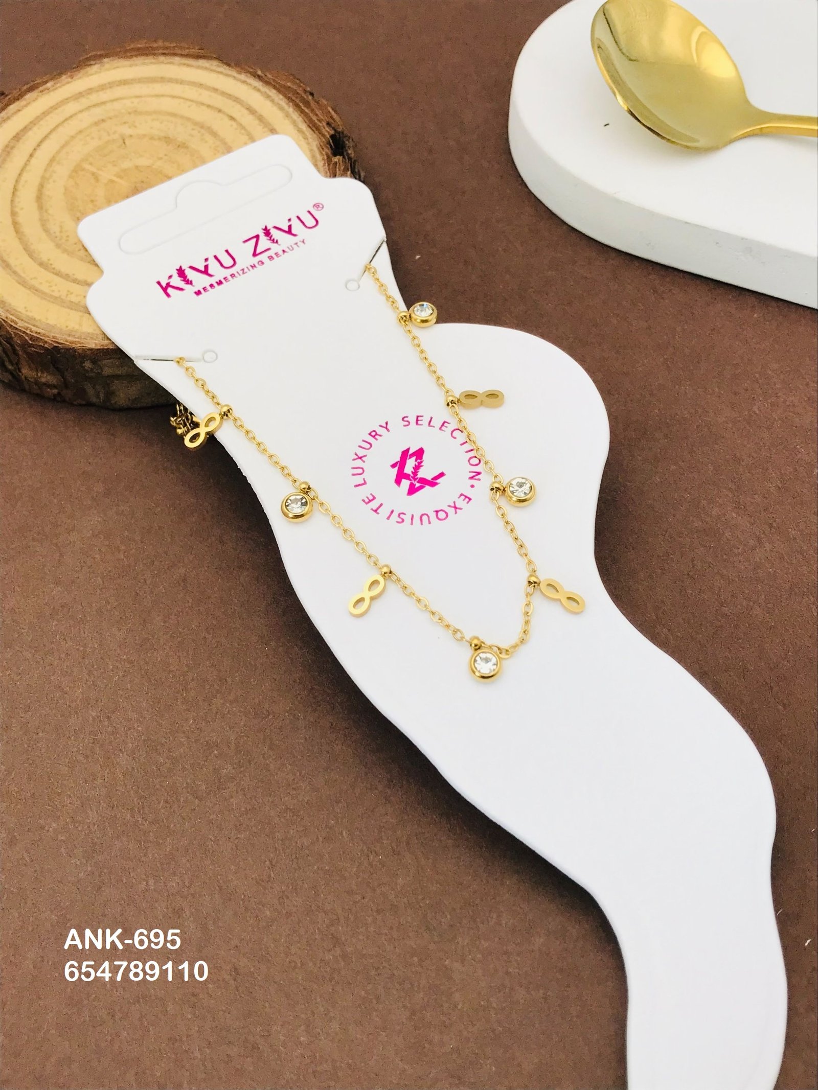 ank 695.jpg ANK-695 Anti-Tarnish Stainless Steel Anklets from Kiyu Ziyu by Zyra Creation