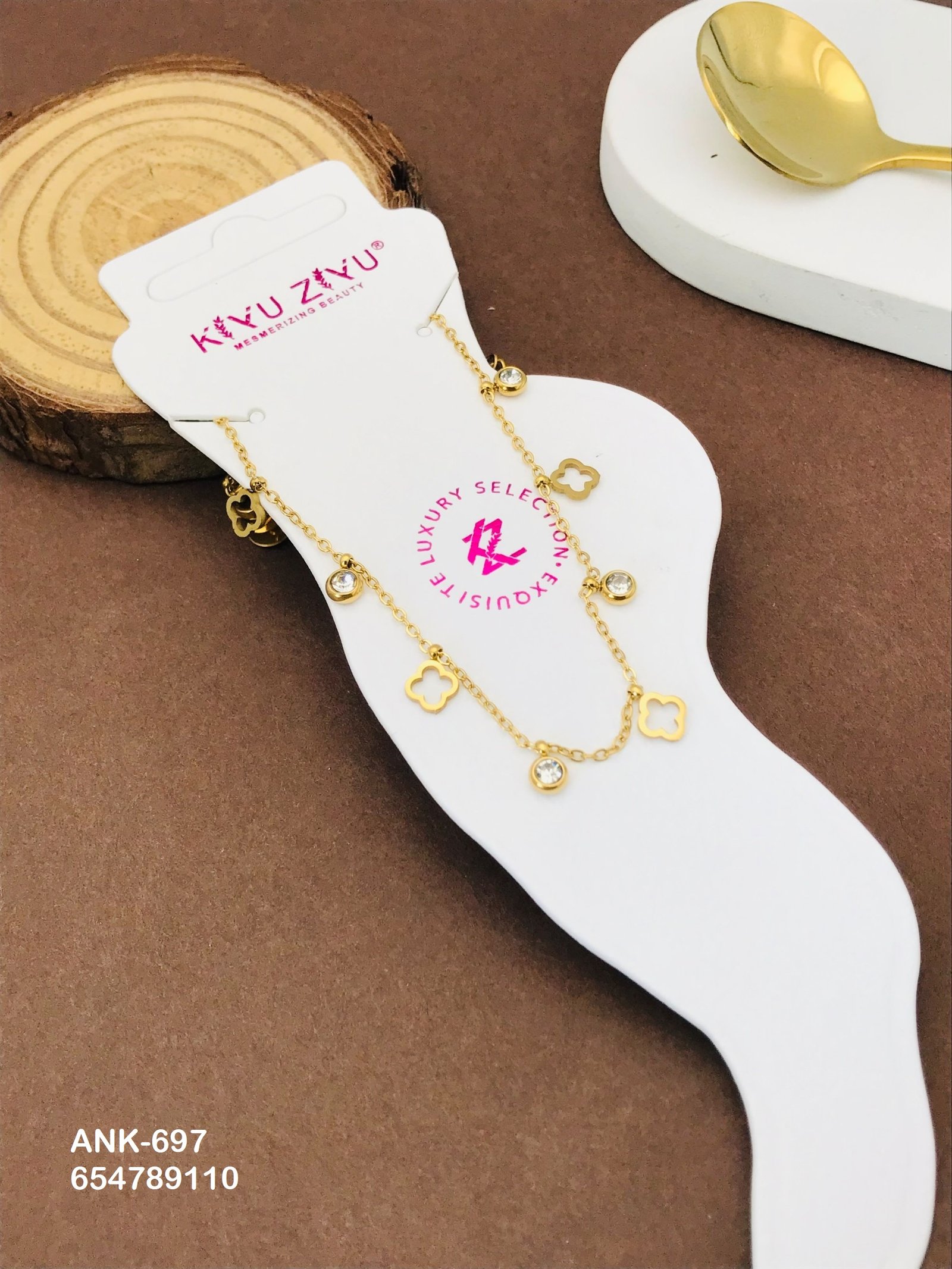 ank 697.jpg ANK-697 Anti-Tarnish Stainless Steel Anklets from Kiyu Ziyu by Zyra Creation