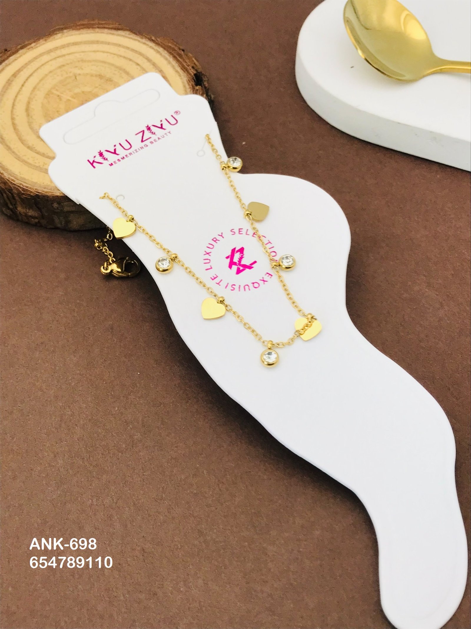 ank 698.jpg ANK-698 Anti-Tarnish Stainless Steel Anklets from Kiyu Ziyu by Zyra Creation