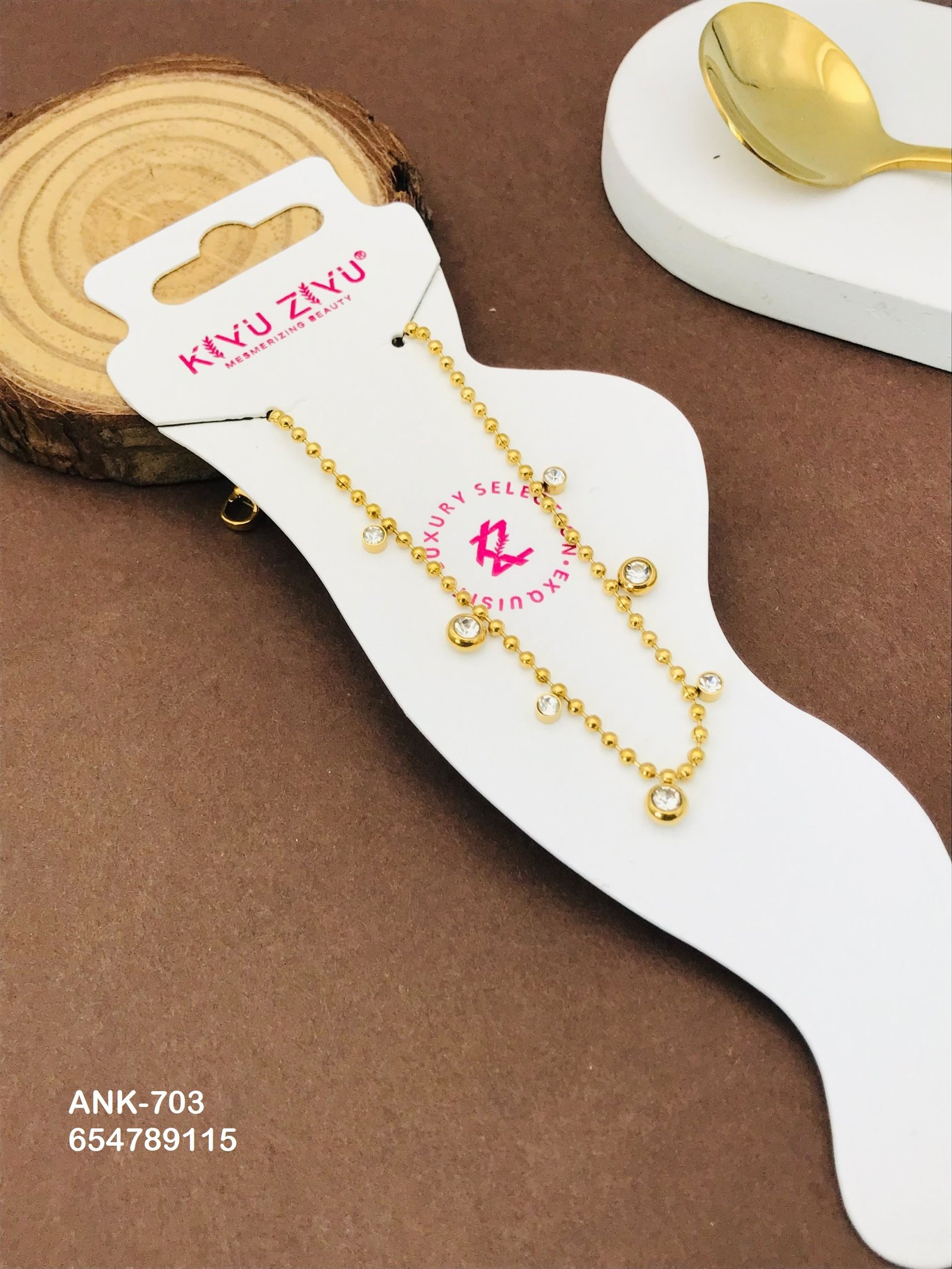 ank 703.jpg ANK-703 Anti-Tarnish Stainless Steel Anklets from Kiyu Ziyu by Zyra Creation