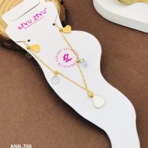 ANK-706 Anti-Tarnish Stainless Steel Anklets from Kiyu Ziyu by Zyra Creation