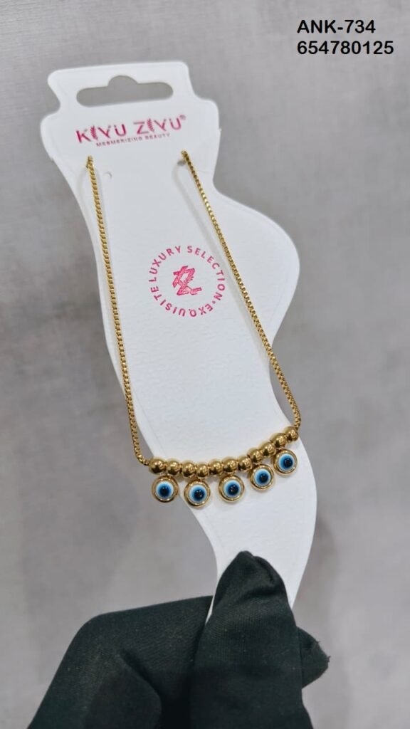 ANK-734 Anti-Tarnish Stainless Steel Anklets from Kiyu Ziyu by Zyra Creation