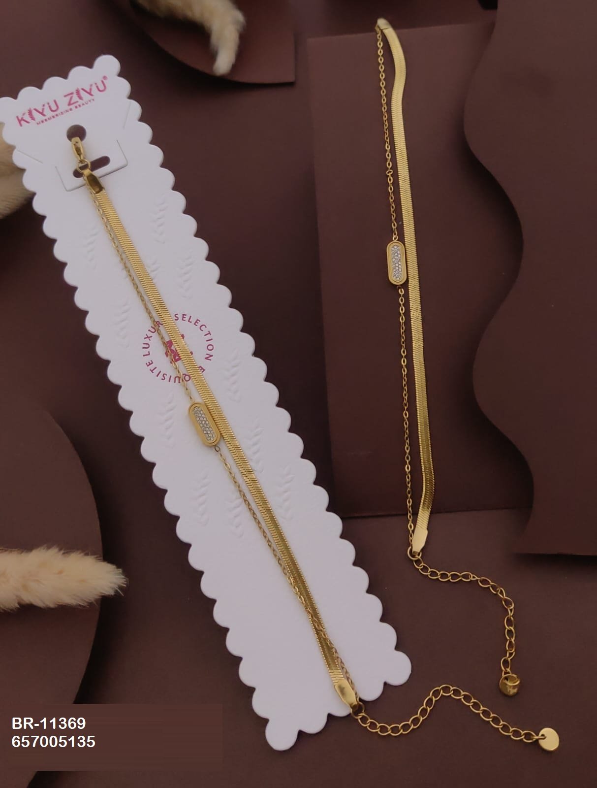 br 11369.jpeg BR-11369 Anti-Tarnish Stainless Steel Chain Bracelets from Kiyu Ziyu by Zyra Creation