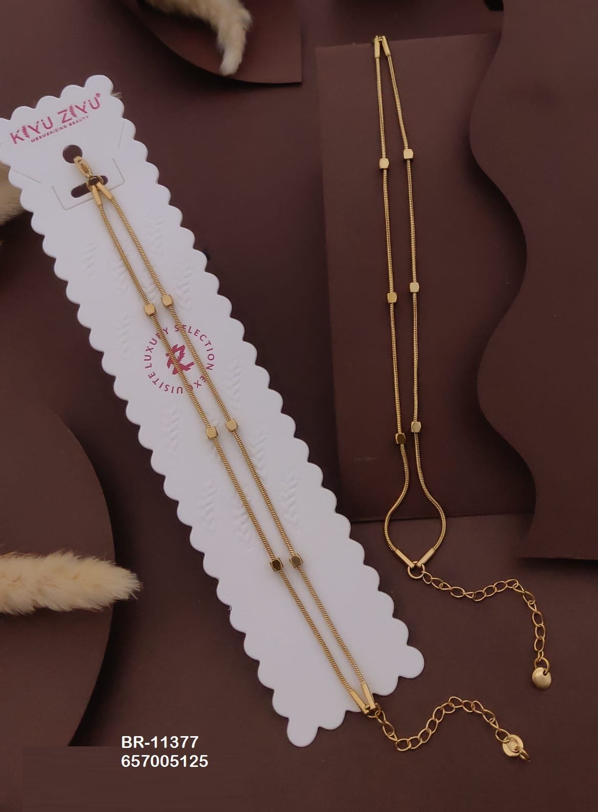br 11377.jpeg BR-11377 Anti-Tarnish Stainless Steel Chain Bracelets from Kiyu Ziyu by Zyra Creation