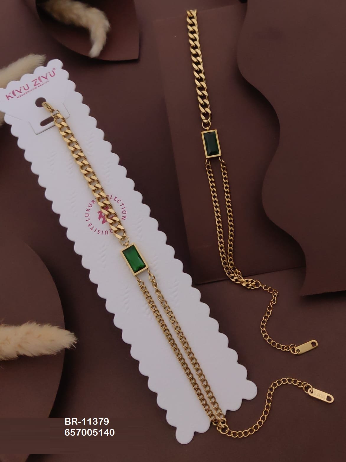br 11379.jpeg BR-11379 Anti-Tarnish Stainless Steel Chain Bracelets from Kiyu Ziyu by Zyra Creation