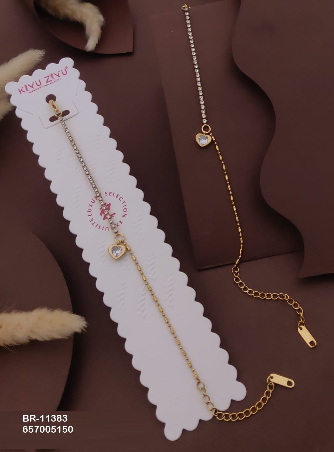 br 11383.jpeg BR-11383 Anti-Tarnish Stainless Steel Chain Bracelets from Kiyu Ziyu by Zyra Creation