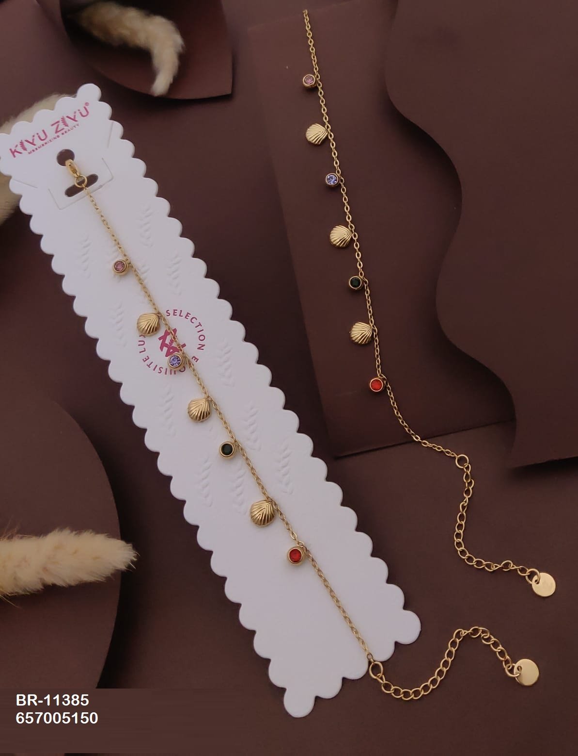 br 11385.jpeg BR-11385 Anti-Tarnish Stainless Steel Chain Bracelets from Kiyu Ziyu by Zyra Creation
